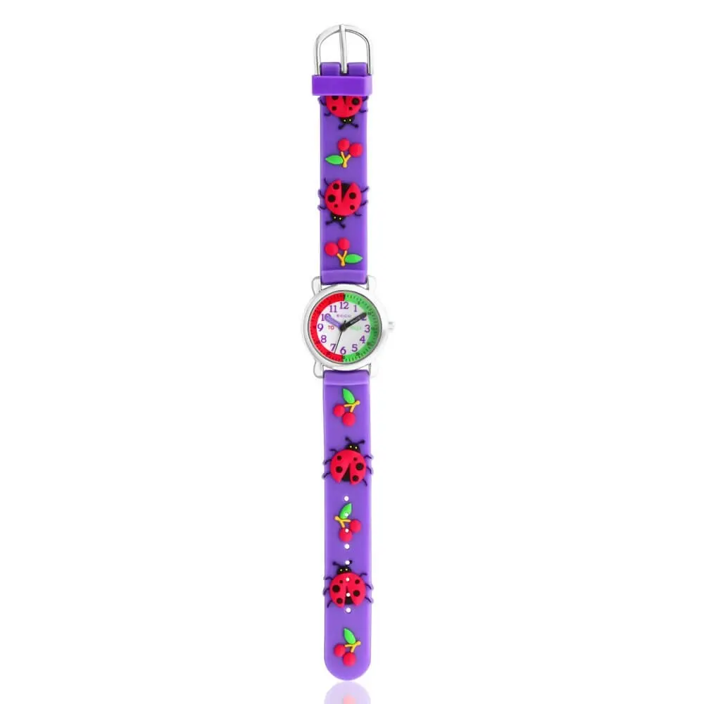 Ecc Purple Beetles Strap Kids Watch