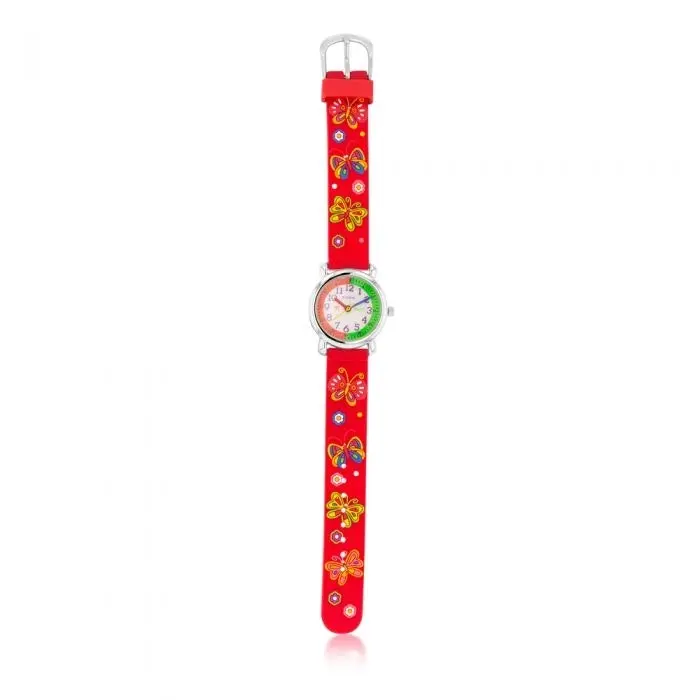 Ecc  Kids Red Butterfly Watch