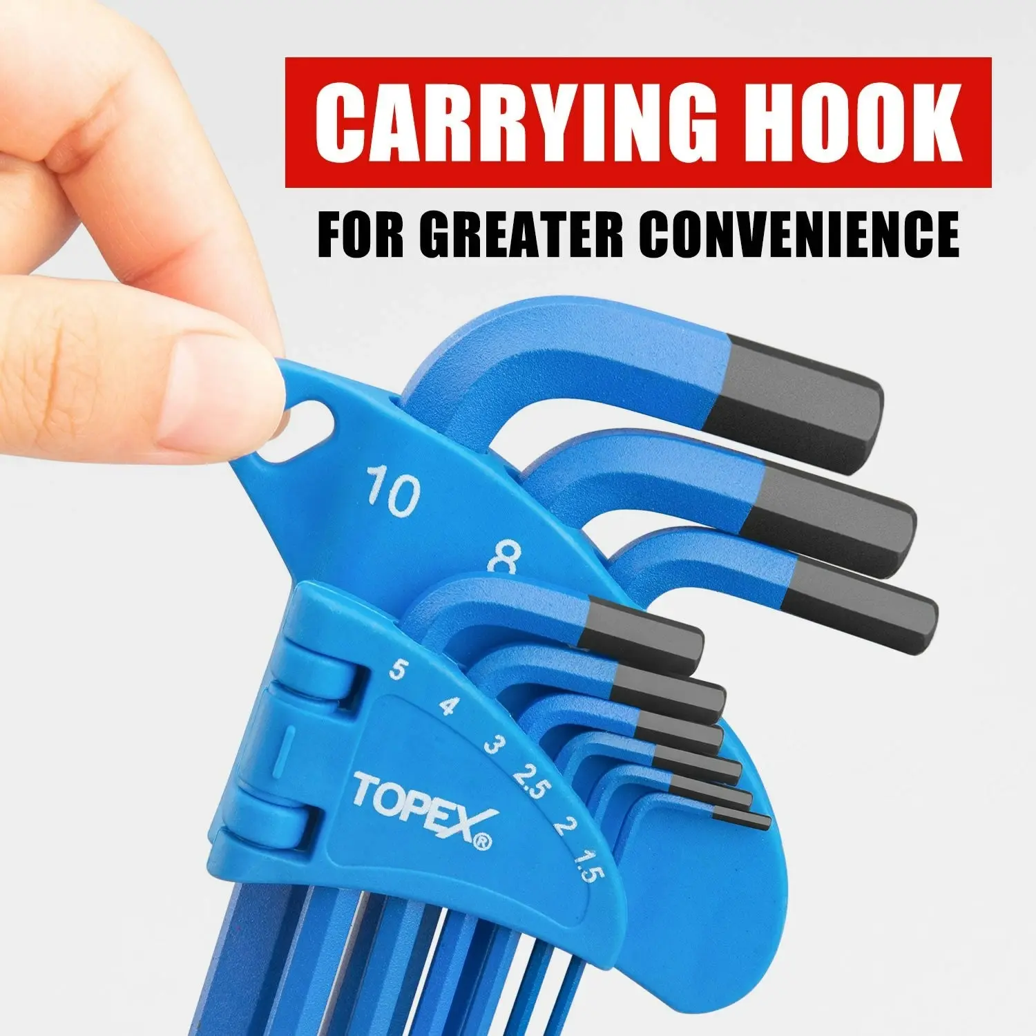 Topex 38Pcs Allen Key Set Hex Key Allen Wrench Folding Hex Key Ball End Metric/SAE/Star