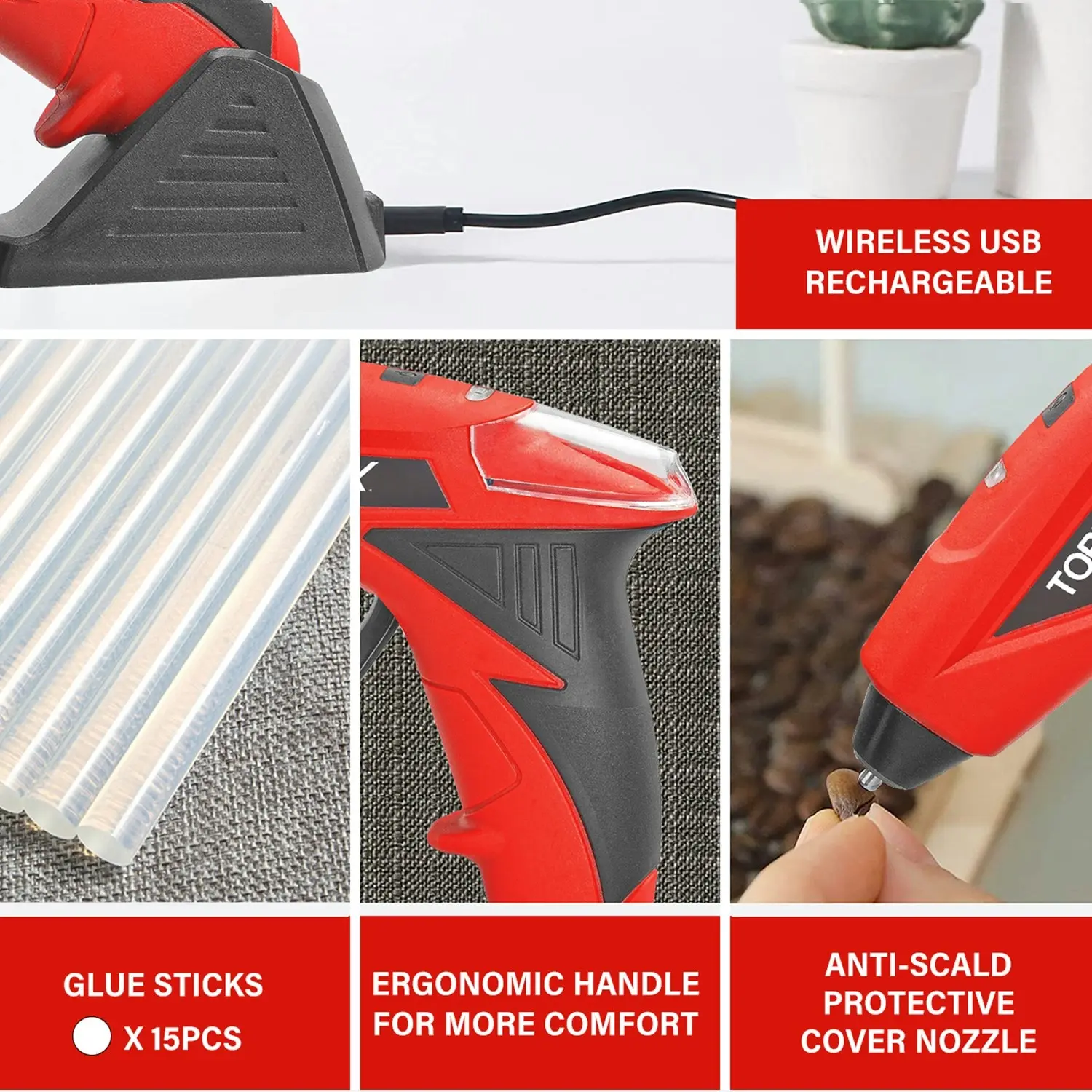 Topex 4V cordless Soldering Iron Glue Gun Nail gun w/ Charger