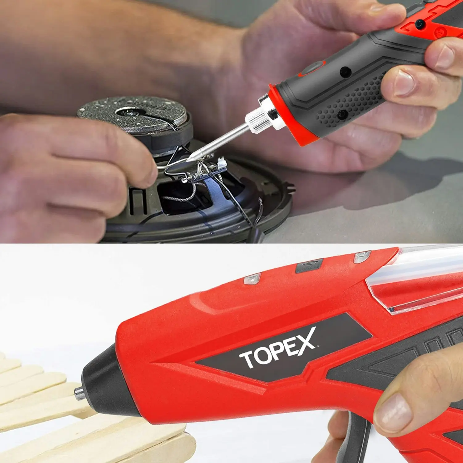 Topex 4V cordless Soldering Iron Glue Gun Nail gun w/ Charger