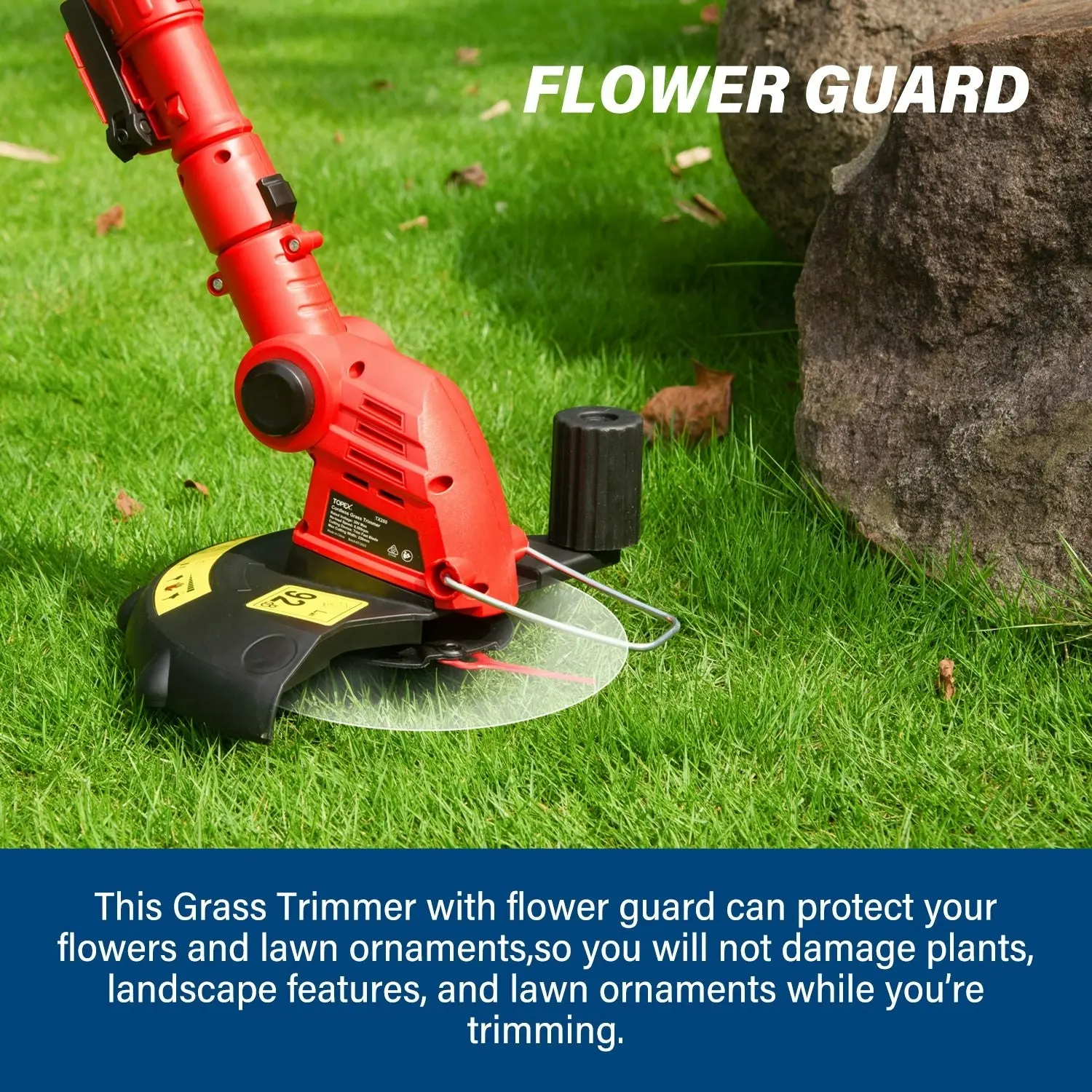 Topex 20V Cordless Grass Trimmer,2-in-1 Weed Trimmer/Edger Lawn Tool Lightweight Skin Only without Battery