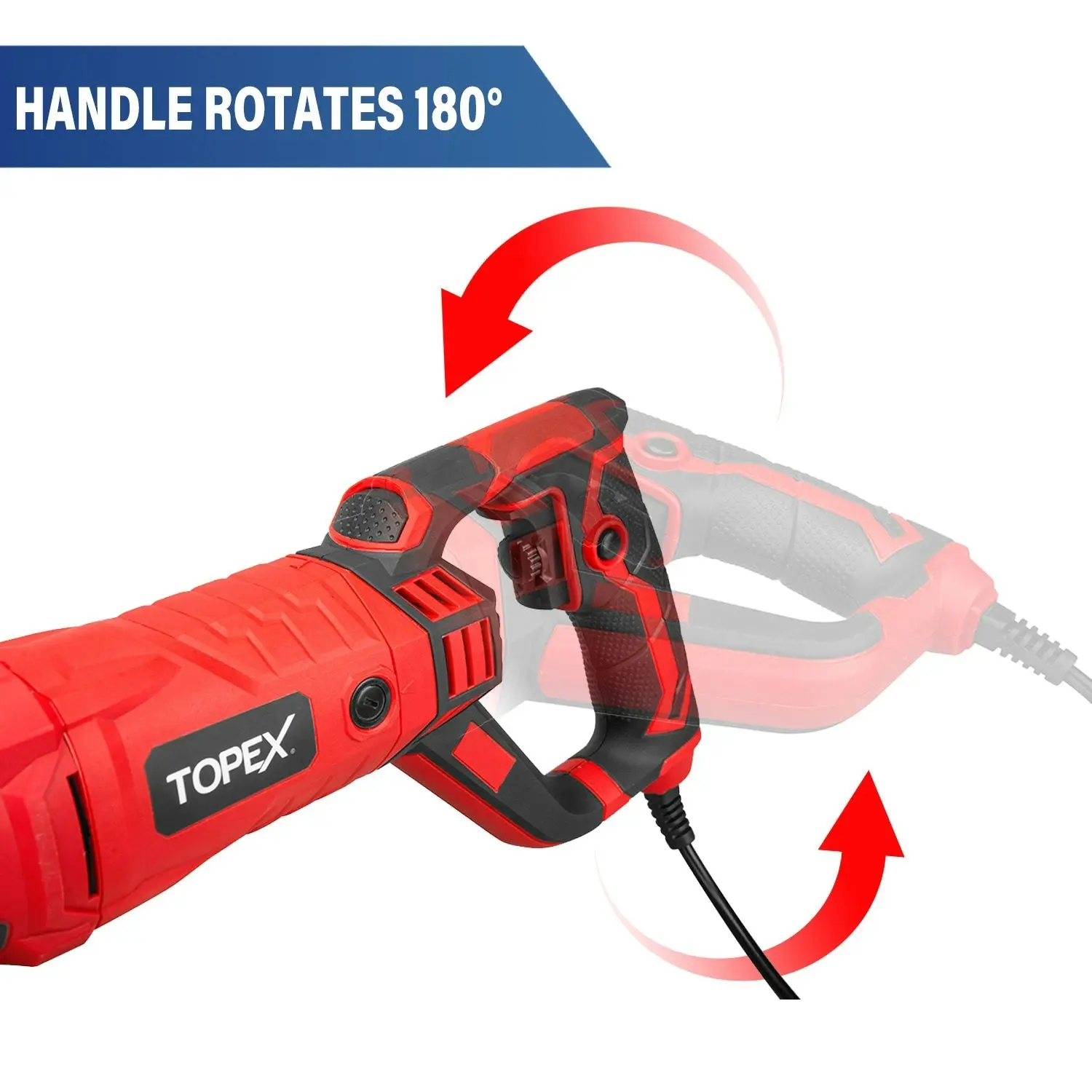 Topex Reciprocating Saw, 920W Quickly Cut Depth in Wood and Metal Cutting, 22mm Stroke Length