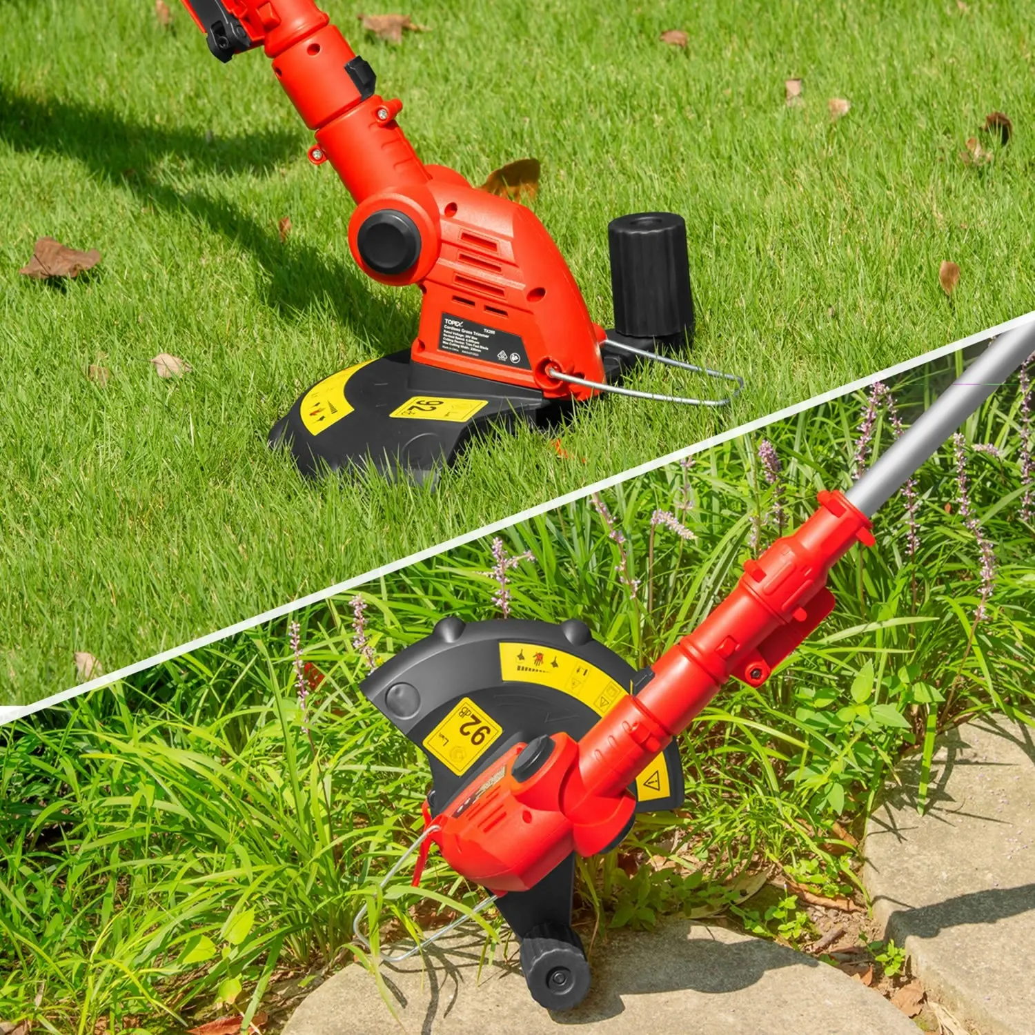 Topex 20V Cordless Hedge Trimmer and Grass Trimmer Combo Kit w/ Battery