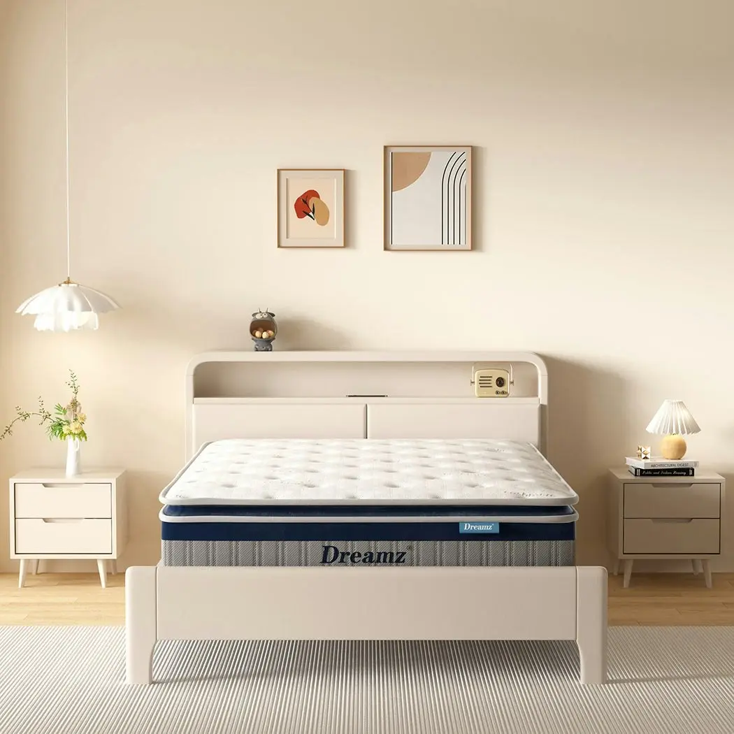 Dreamz Spring Mattress Pillow Top 7 Zone Pocket Spring  Memory Foam 32CM King