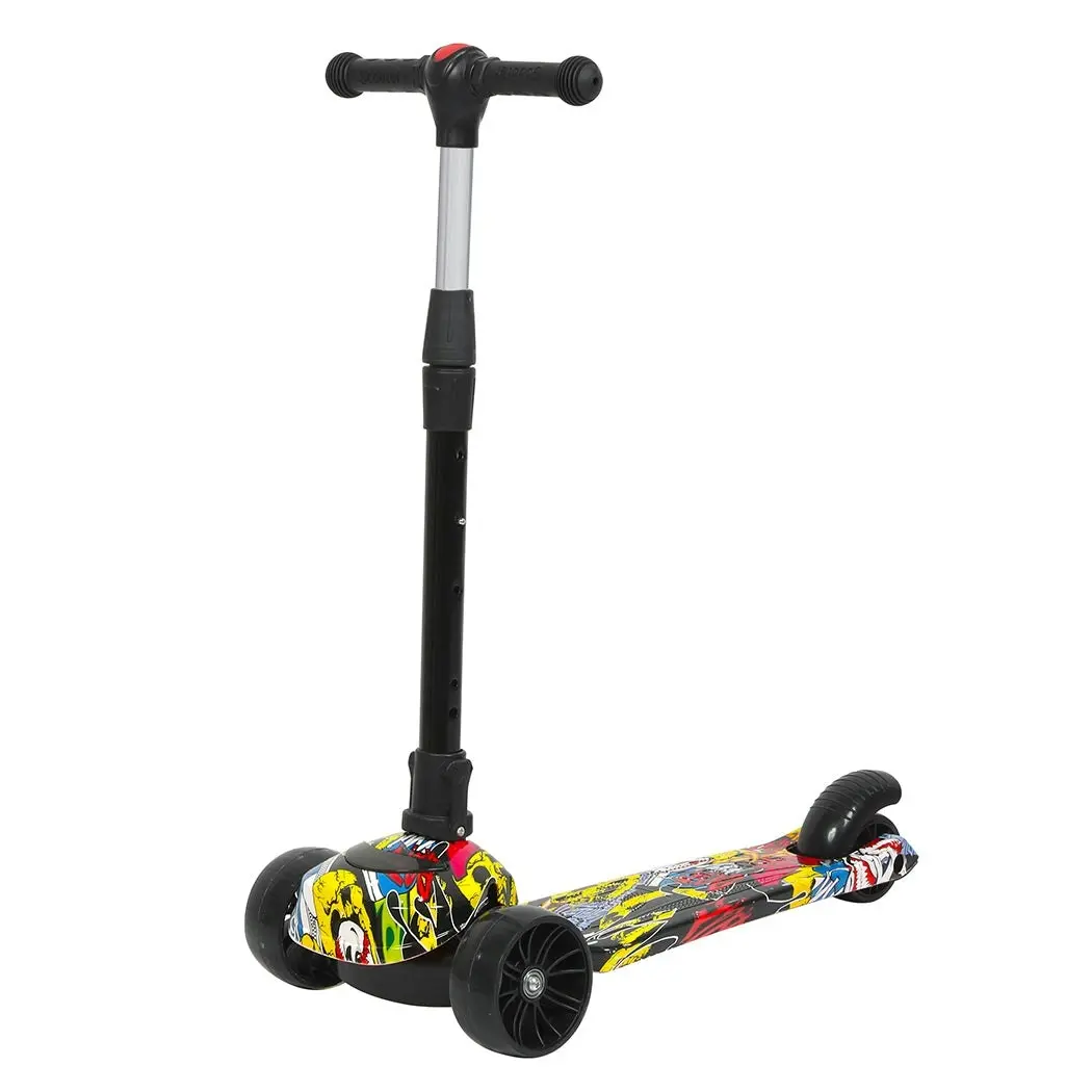 BoPeep Foldable Kids Scooter Adjustable Height Flashing LED Music Multi-colour