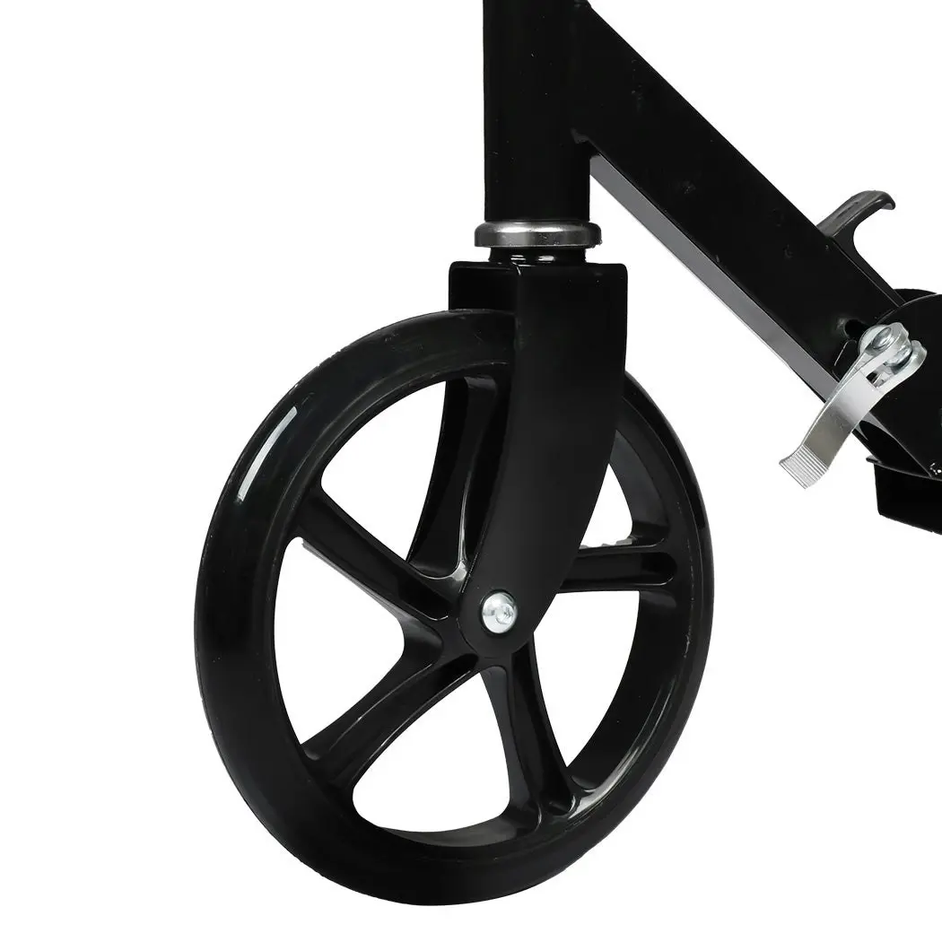 Monvelo Folding Scooter Dual Large Wheels Adjustable Adult Commuter Teen Black