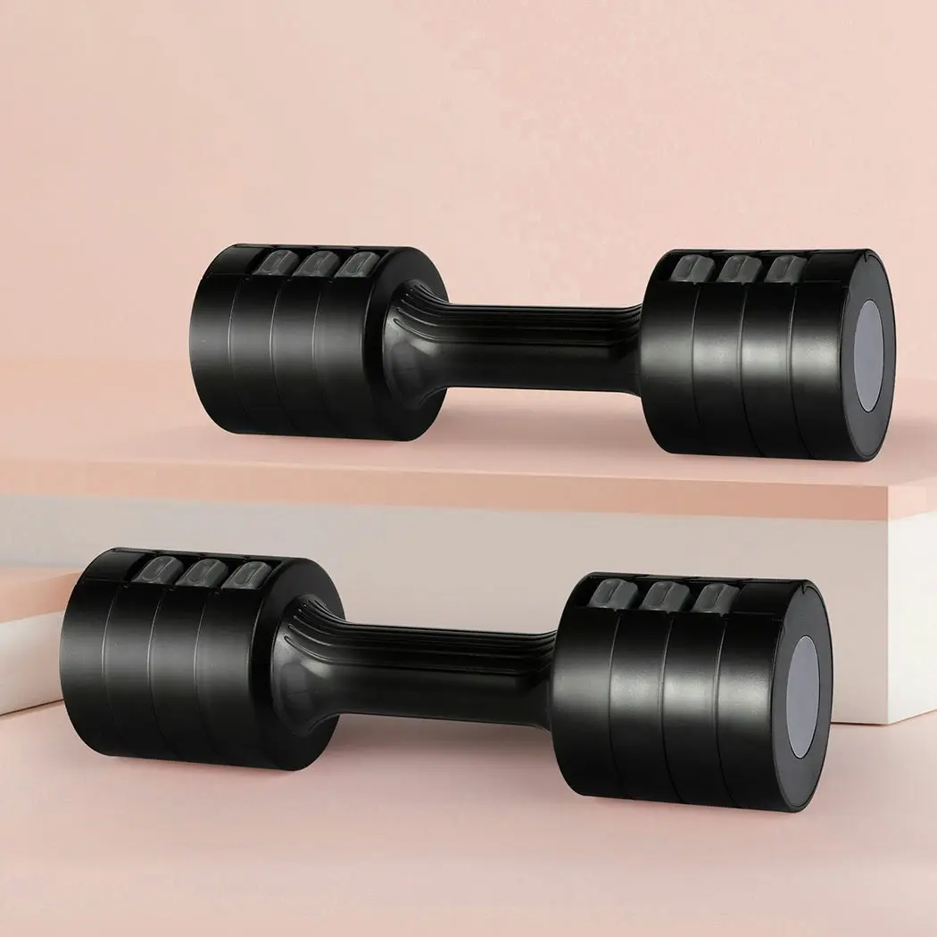 Centra A Pair Of 1KG To 2.5KG Adjustable Dumbbells With Metal Weight Black