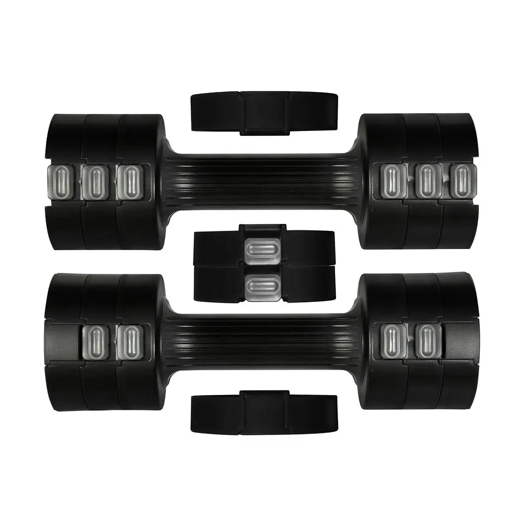 Centra A Pair Of 1KG To 2.5KG Adjustable Dumbbells With Metal Weight Black