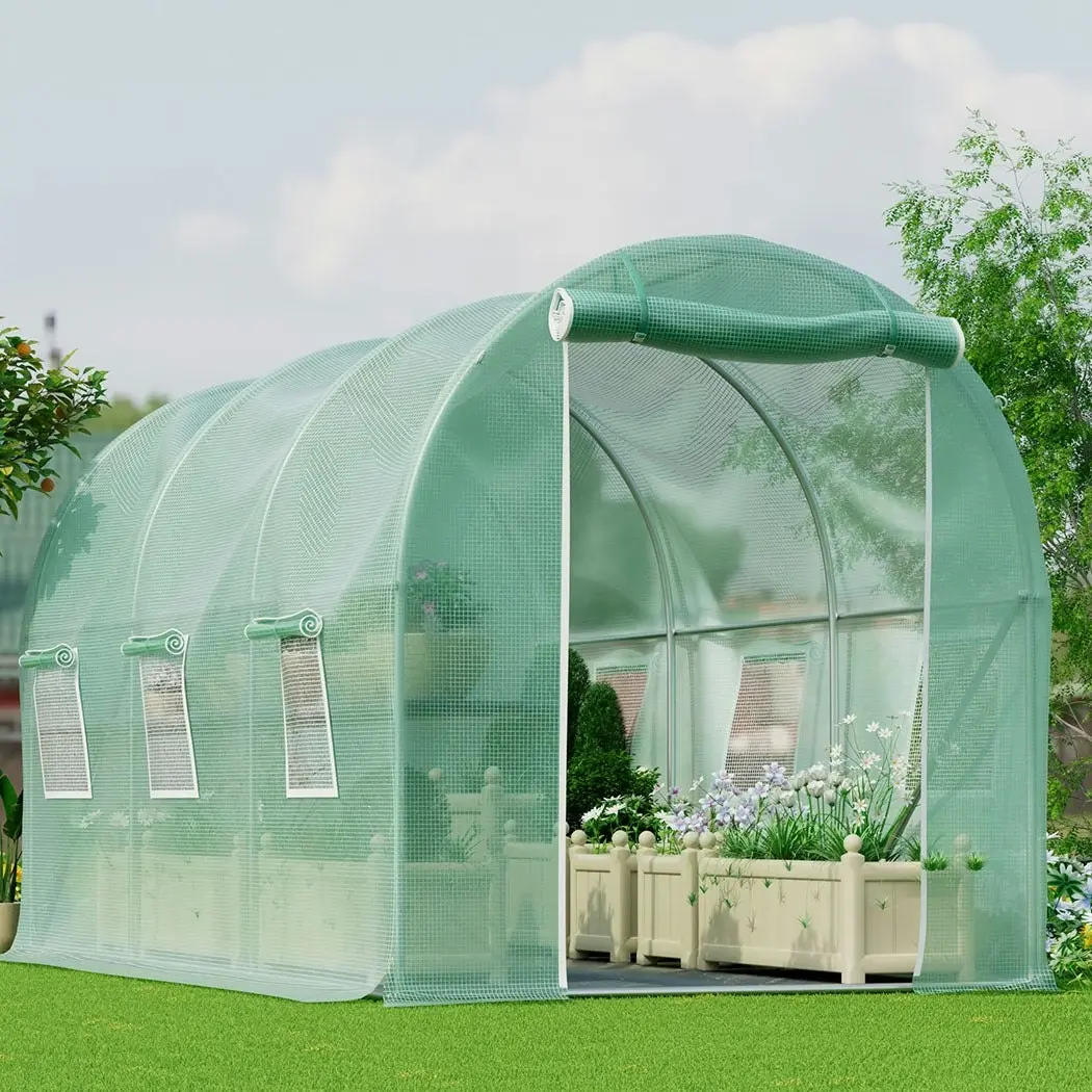 Lambu Greenhouse Walk-In Green House Shed Storage Hoop Tunnel Polytunnel PE 3M