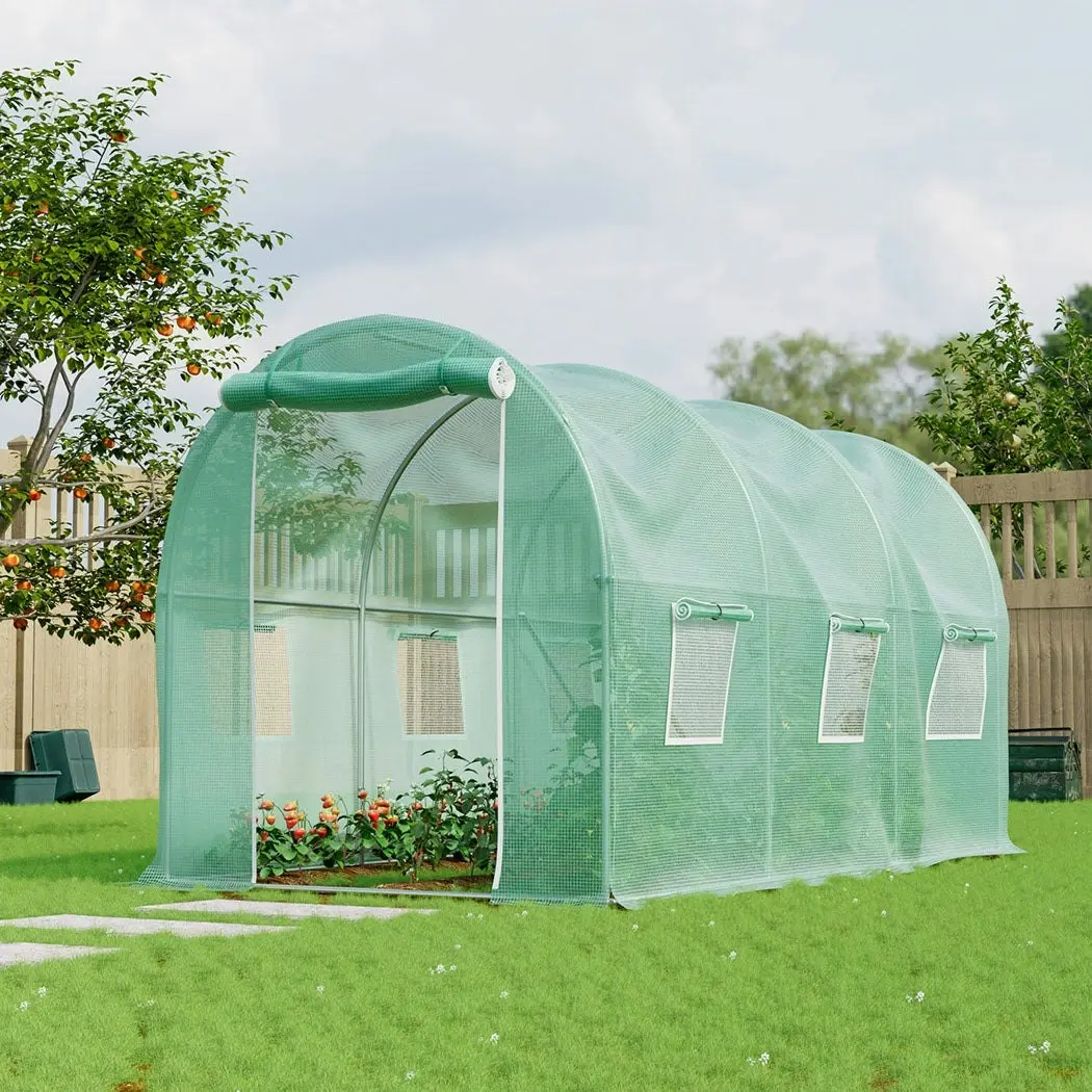 Lambu Greenhouse Walk-In Green House Shed Storage Hoop Tunnel Polytunnel PE 3M