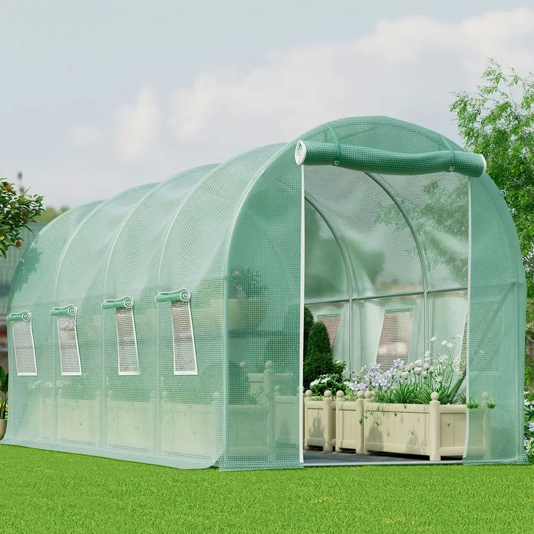 Lambu Greenhouse Walk-In Green House Shed Storage Hoop Tunnel Polytunnel PE 4M