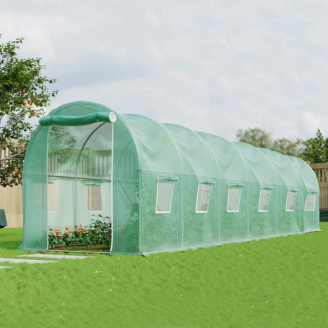 Lambu Greenhouse Walk-In Green House Shed Storage Hoop Tunnel Polytunnel PE 6M