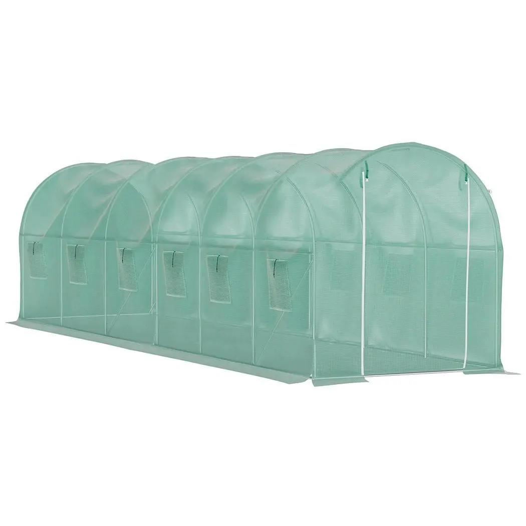 Lambu Greenhouse Walk-In Green House Shed Storage Hoop Tunnel Polytunnel PE 6M