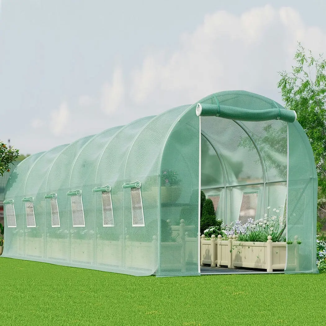 Lambu Greenhouse Walk-In Green House Shed Storage Hoop Tunnel Polytunnel PE 6M