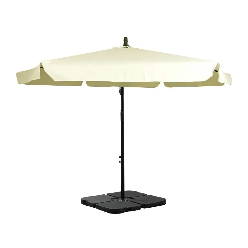 Mountview 3M Outdoor Umbrella Beach Umbrellas Cantilever Garden Patio Base Stand