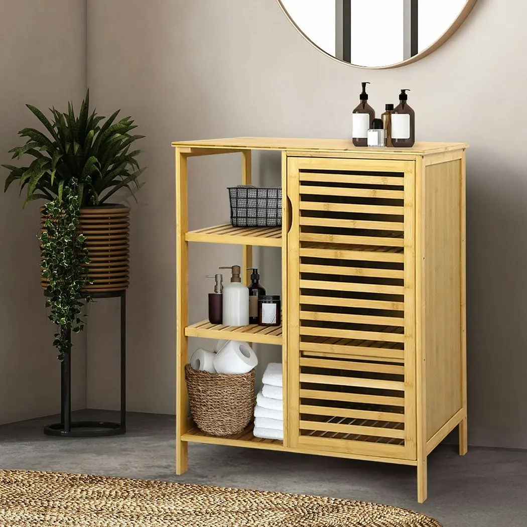 Levede Bamboo Shoe Storage Cabinet Laundry Organizer Cupboard Freestanding