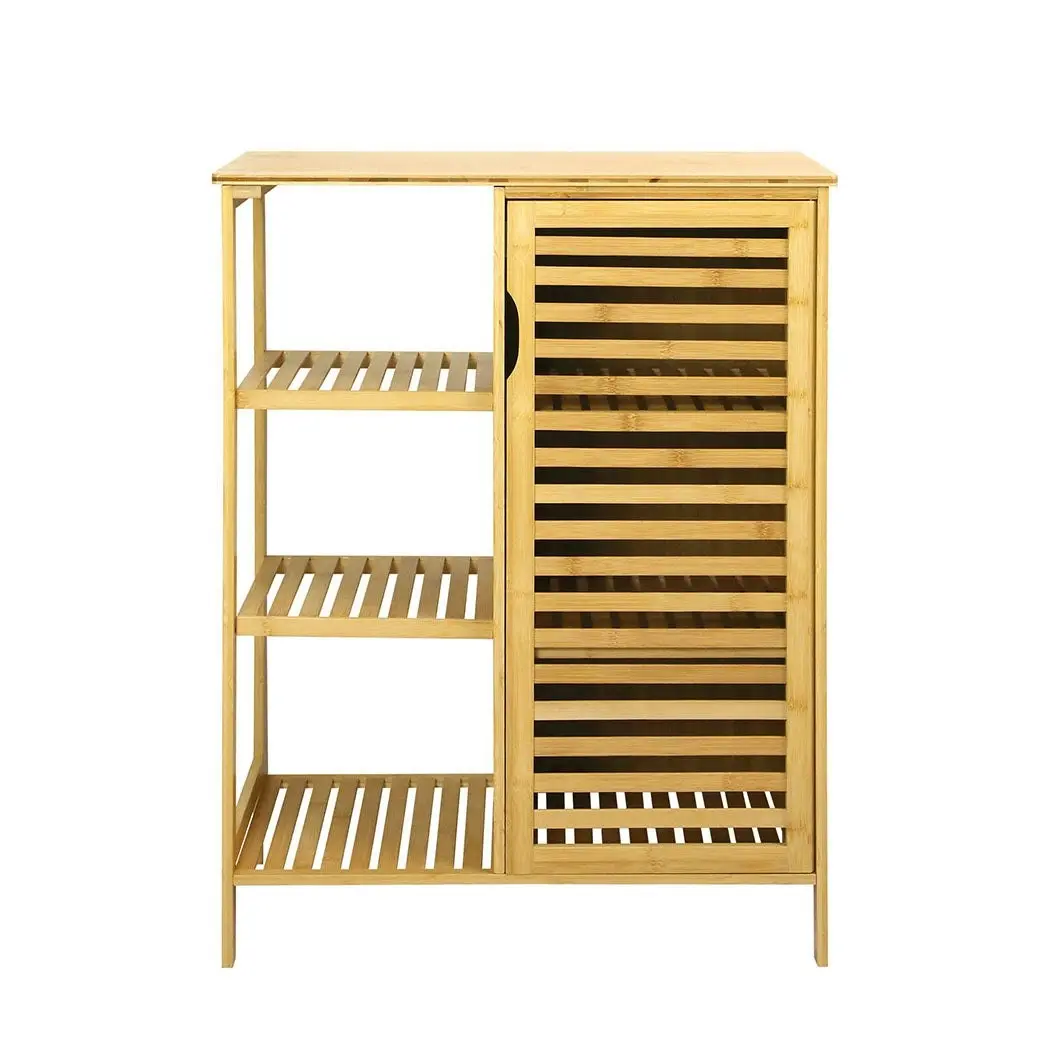 Levede Bamboo Shoe Storage Cabinet Laundry Organizer Cupboard Freestanding