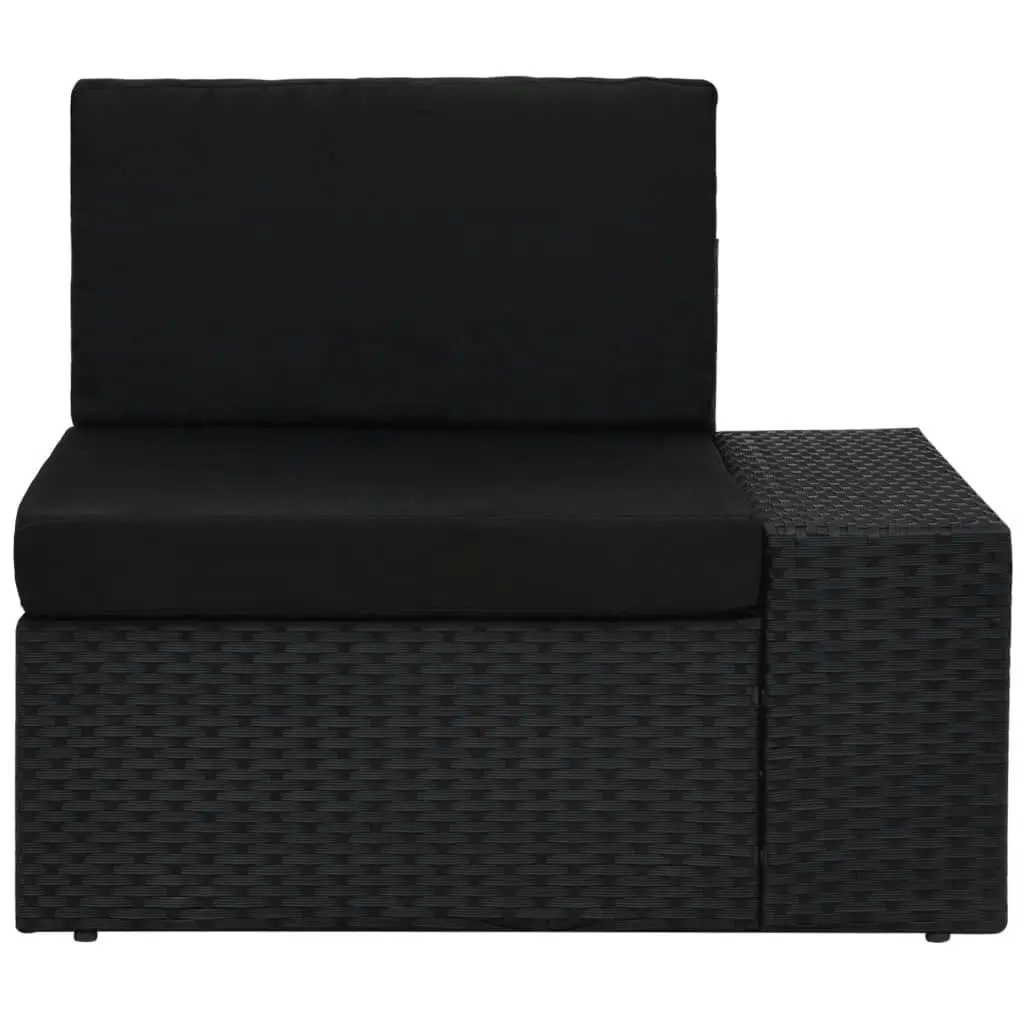 10 Piece Garden Lounge Set Poly Rattan Black 3054583