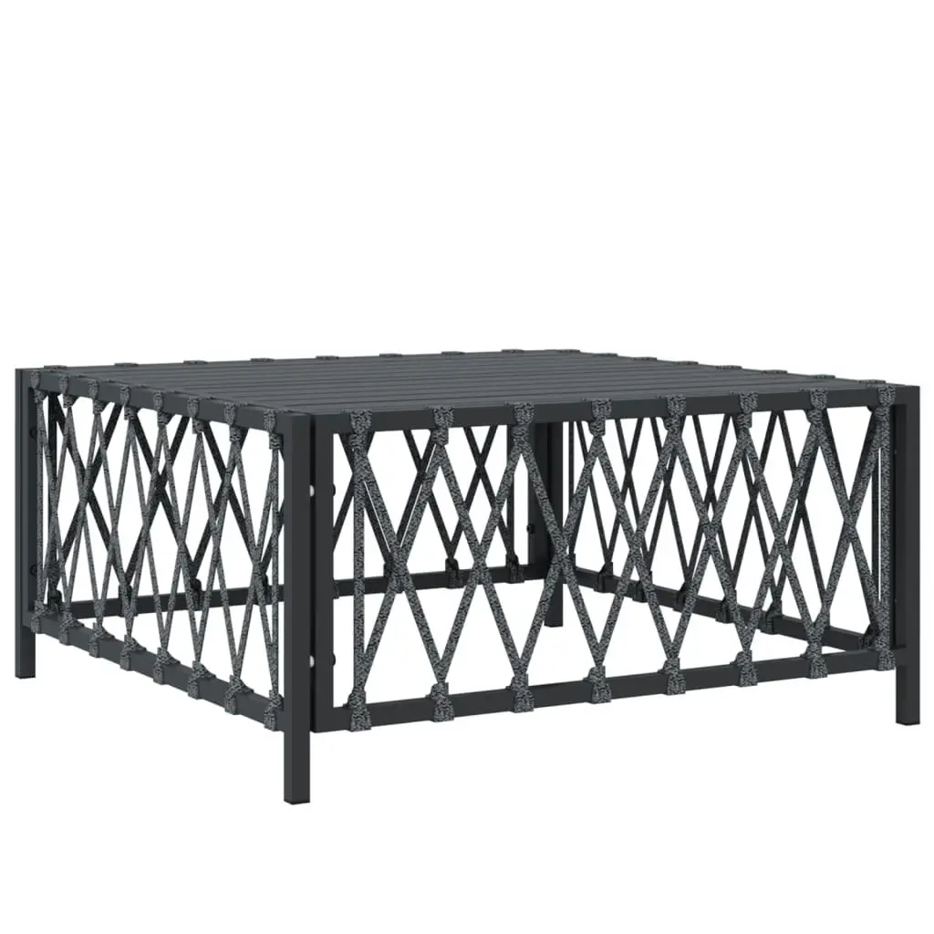 10 Piece Garden Lounge Set with Cushions Anthracite Steel 3186931