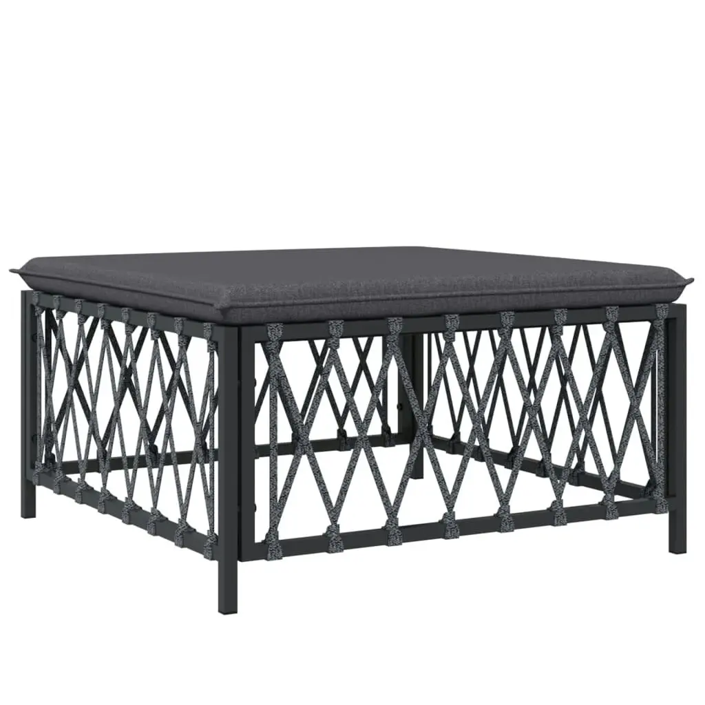 10 Piece Garden Lounge Set with Cushions Anthracite Steel 3186927