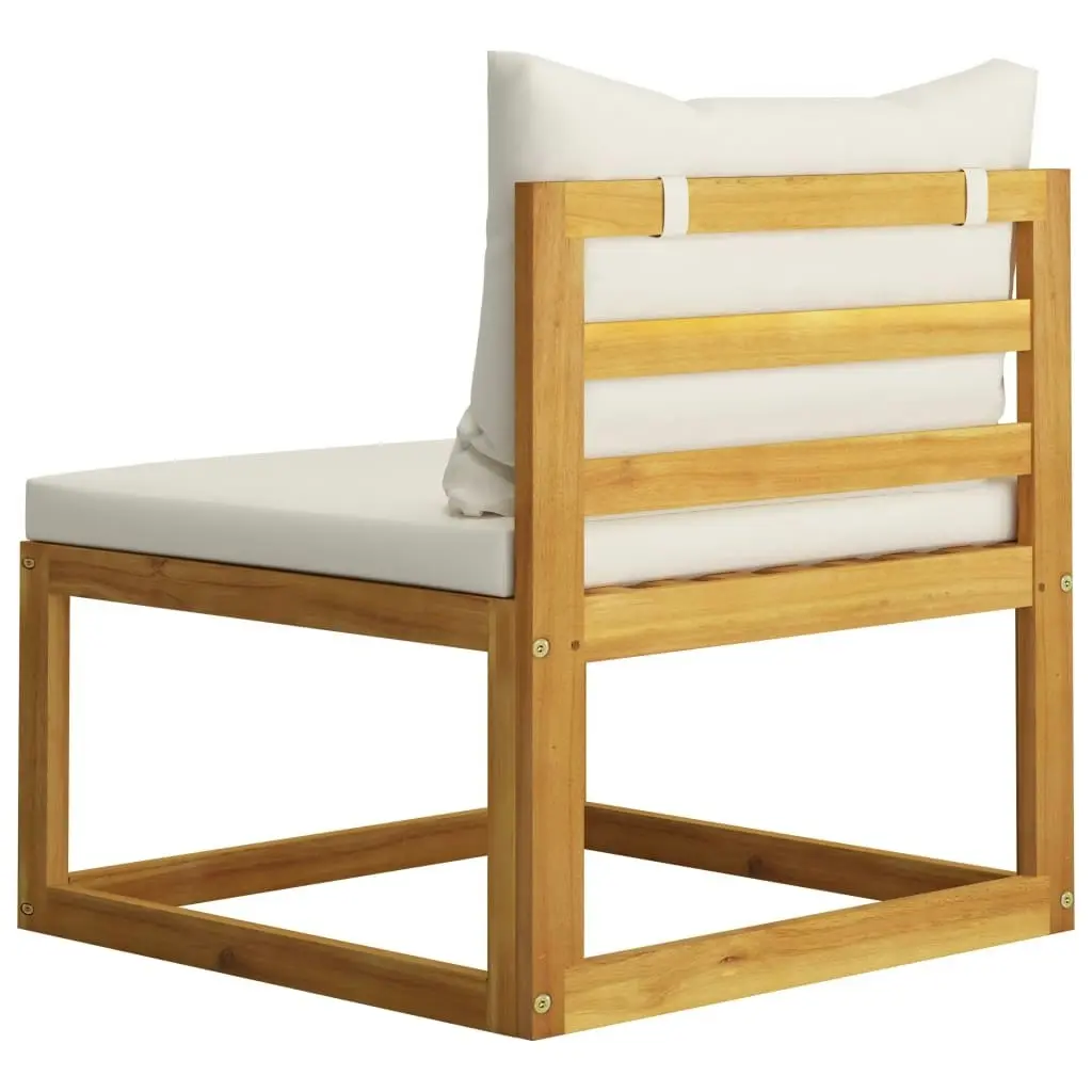 10 Piece Garden Lounge Set with Cushion Cream Solid Acacia Wood 3057647