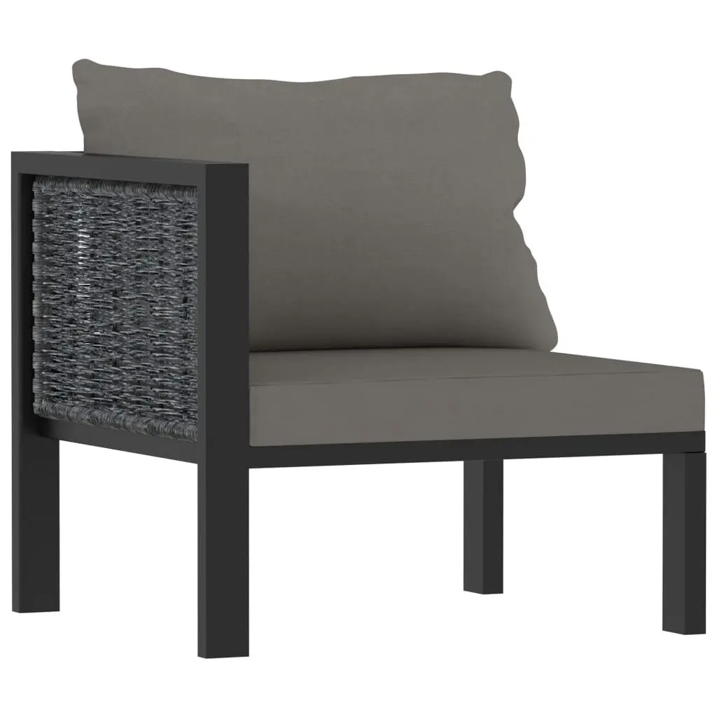 10 Piece Garden Lounge Set with Cushions Poly Rattan Anthracite 49410