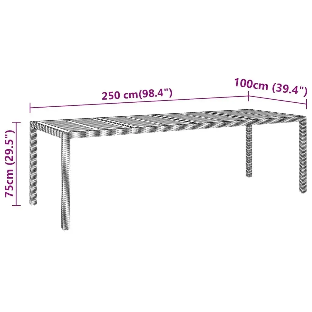 11 Piece Garden Dining Set Poly Rattan Black 3058576