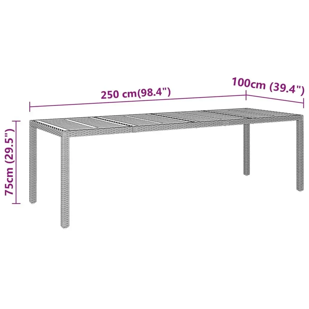 11 Piece Garden Dining Set Poly Rattan Black 3058561