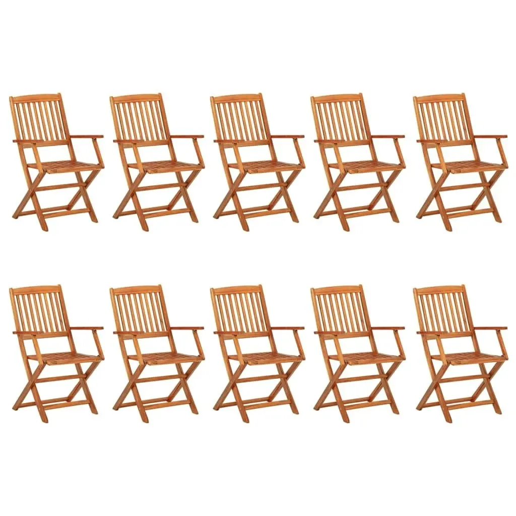 11 Piece Garden Dining Set Solid Wood Acacia 3086975