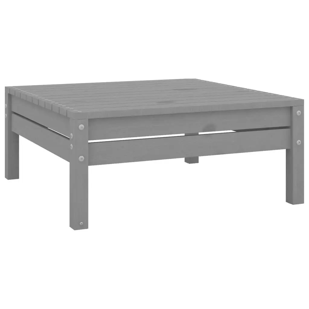 11 Piece Garden Lounge Set Grey Solid Pinewood 3083301