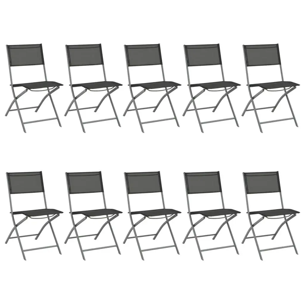 11 Piece Outdoor Dining Set Steel 3073499