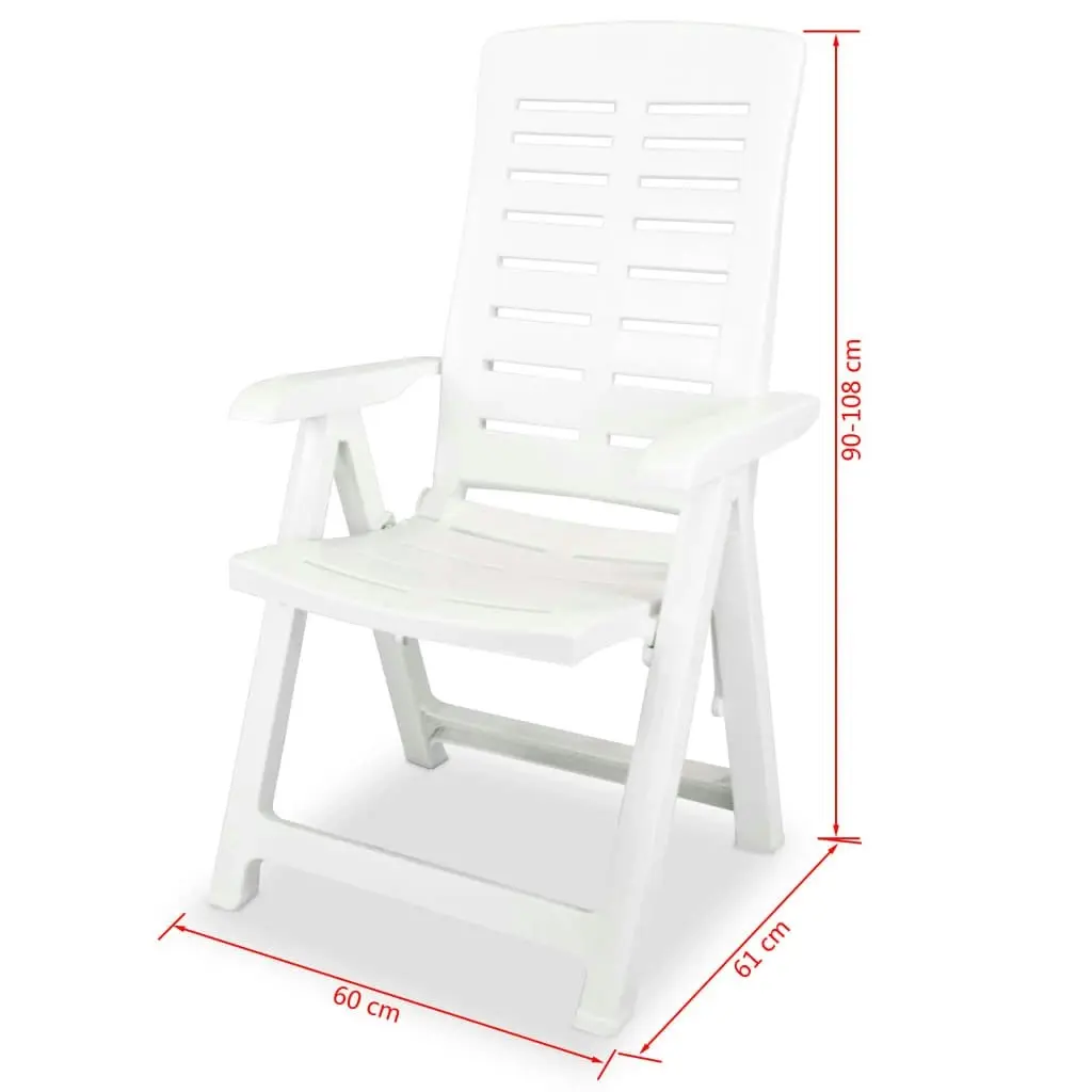 11 Piece Outdoor Dining Set Plastic White 275077