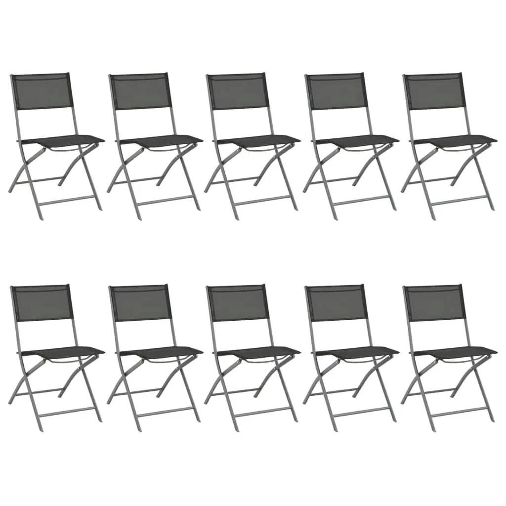 11 Piece Outdoor Dining Set Steel 3073497