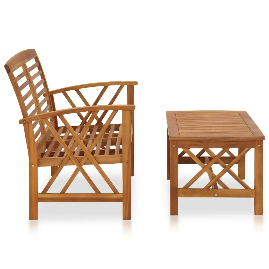 2 Piece Garden Lounge Set Solid Acacia Wood 310272