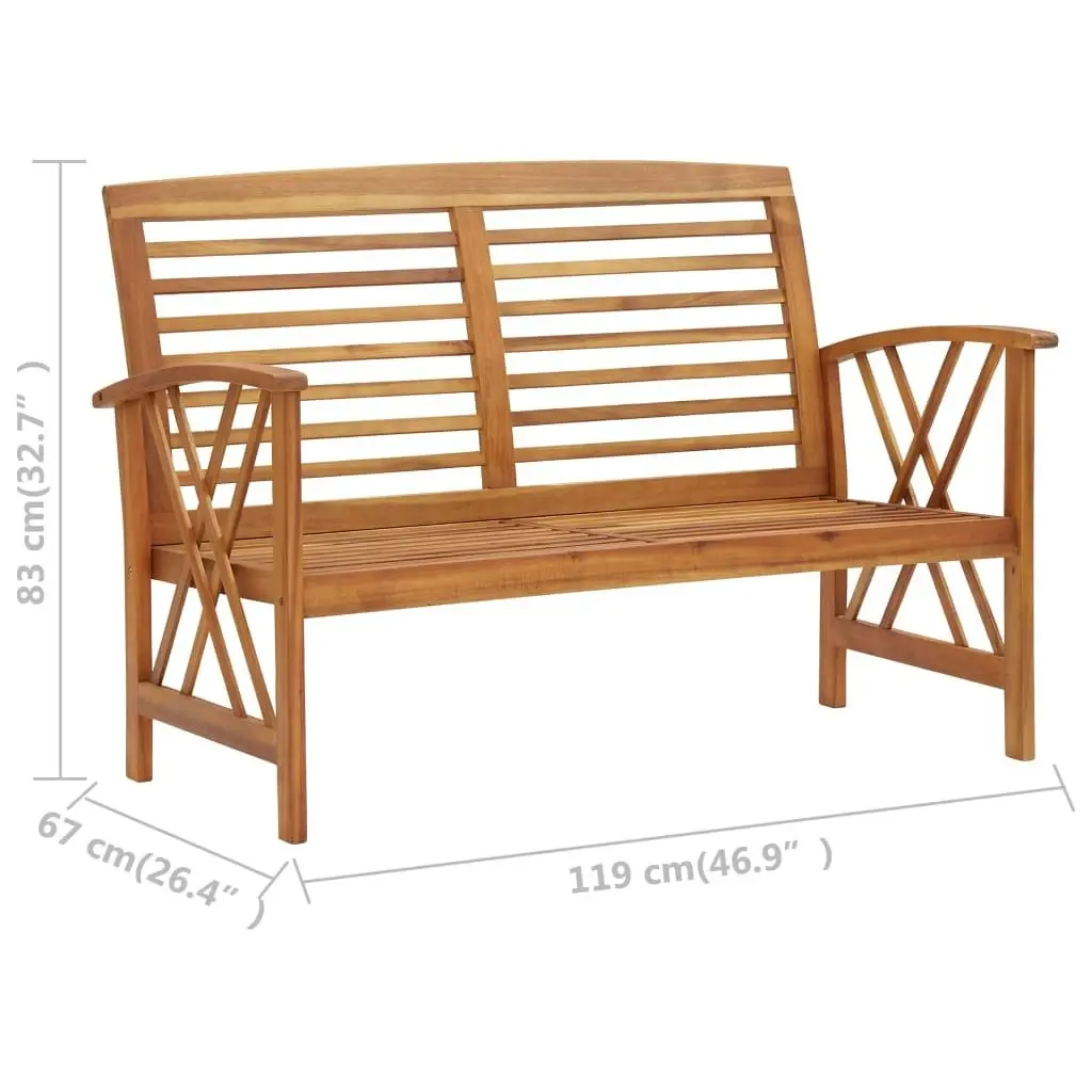 2 Piece Garden Lounge Set Solid Acacia Wood 310272