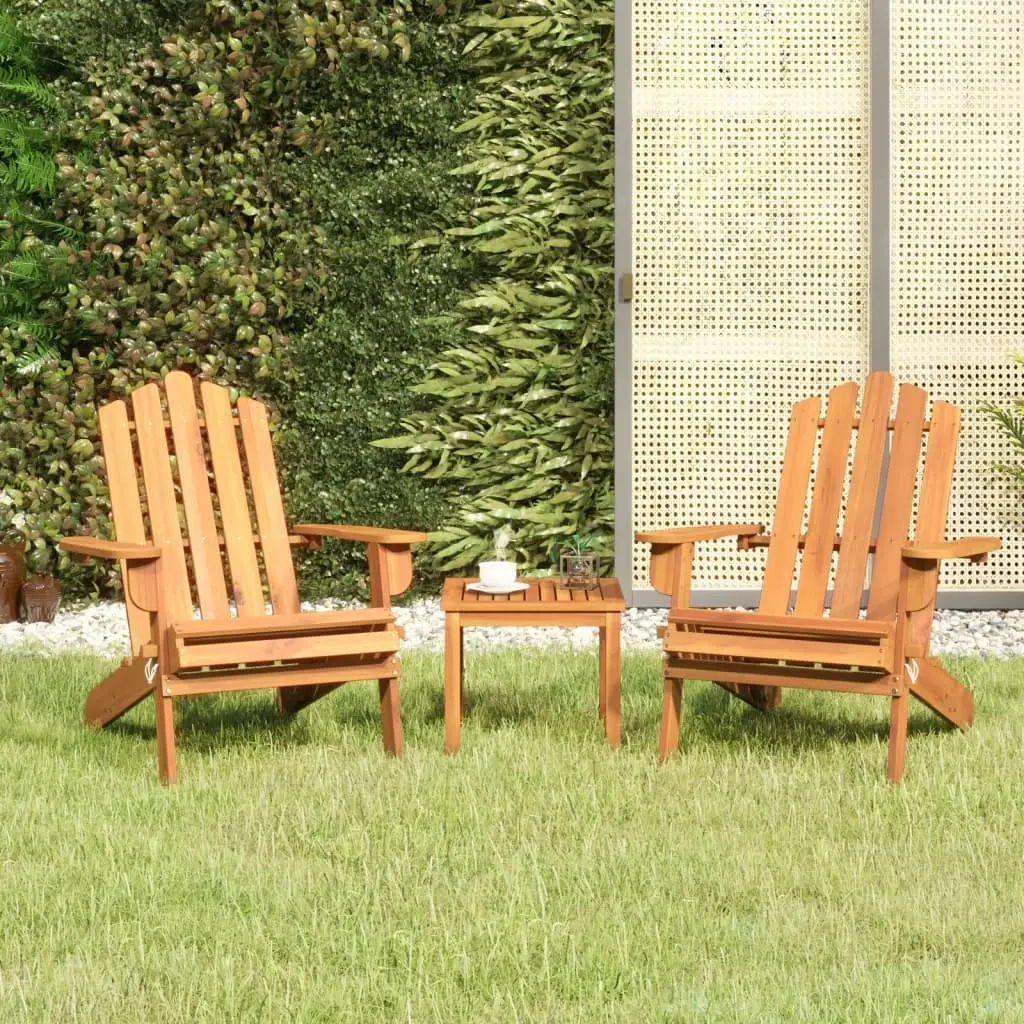 3 Piece Adirondack Garden Lounge Set Solid Wood Acacia 3152121