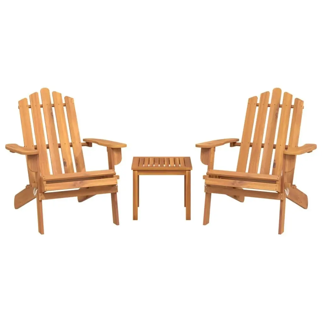 3 Piece Adirondack Garden Lounge Set Solid Wood Acacia 3152121