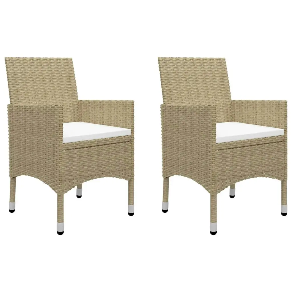 3 Piece Garden Dining Set Beige 3067669