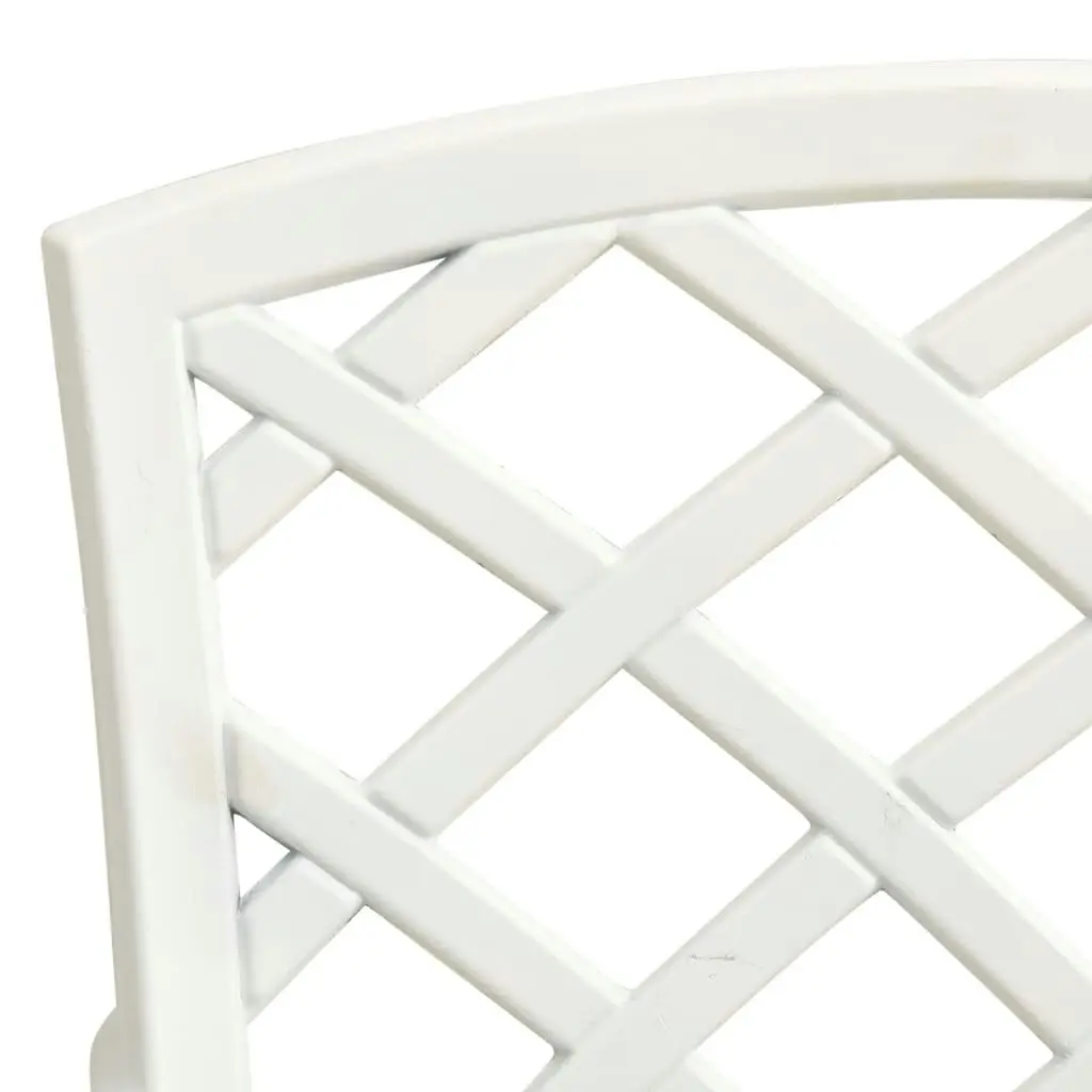 3 Piece Bistro Set Cast Aluminium White 3070588