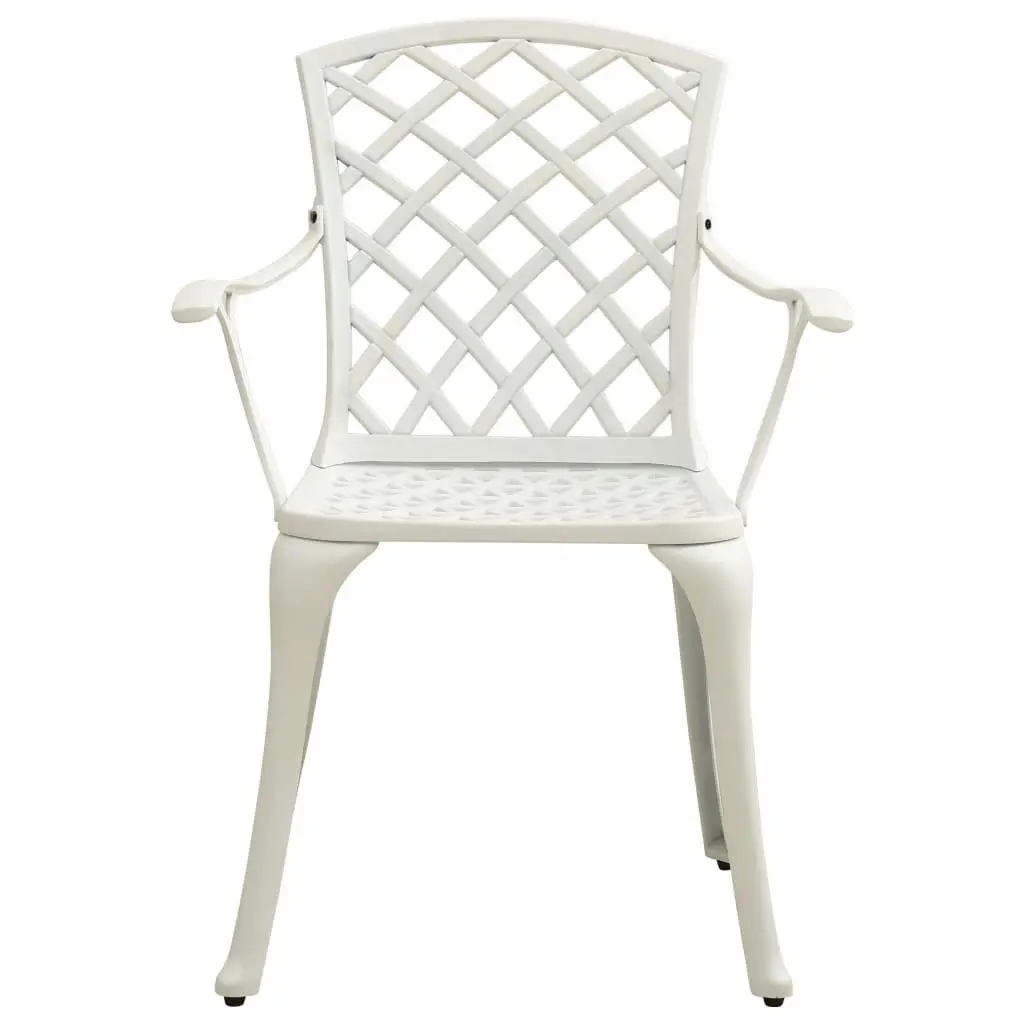 3 Piece Bistro Set Cast Aluminium White 3070588