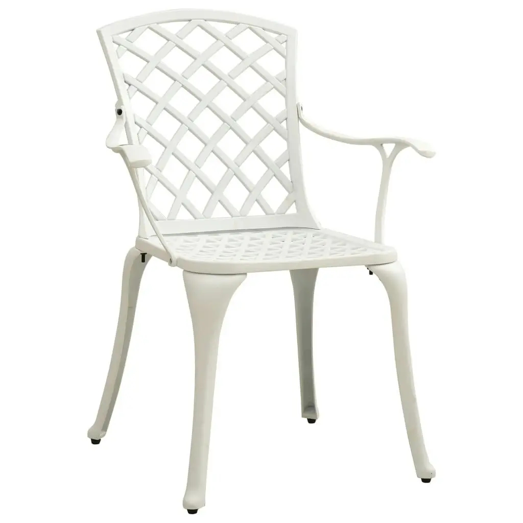 3 Piece Bistro Set Cast Aluminium White 3070588