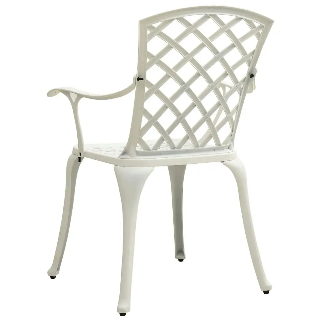 3 Piece Bistro Set Cast Aluminium White 3070588