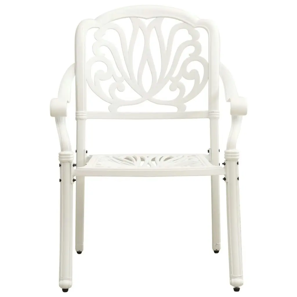 3 Piece Bistro Set Cast Aluminium White 3070576