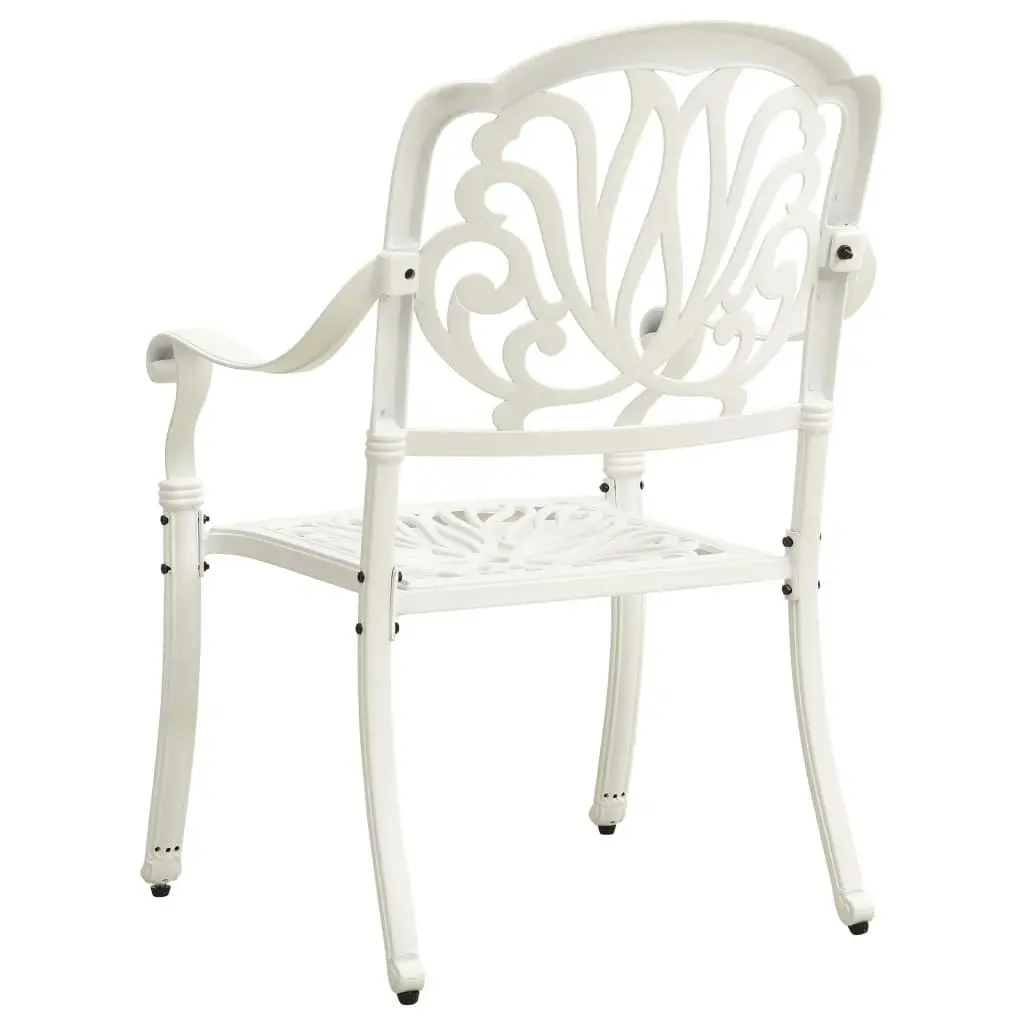 3 Piece Bistro Set Cast Aluminium White 3070576