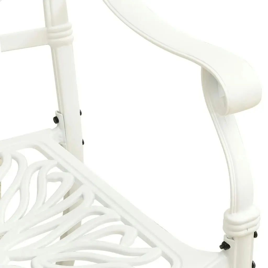 3 Piece Bistro Set Cast Aluminium White 3070576