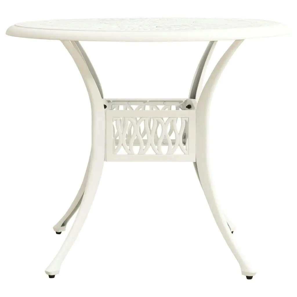 3 Piece Bistro Set Cast Aluminium White 3070576