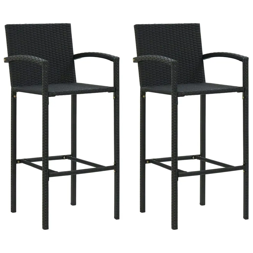 3 Piece Garden Bar Set Black 3067953