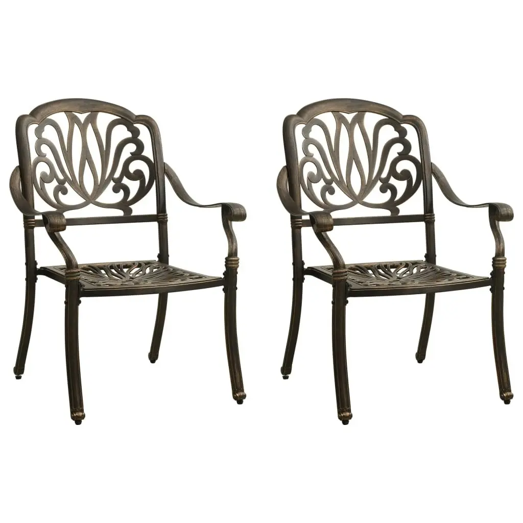 3 Piece Bistro Set Cast Aluminium Bronze 3070574