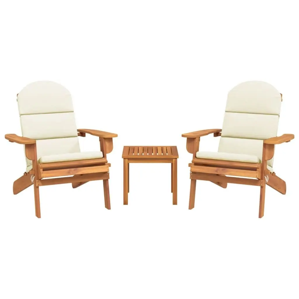 3 Piece Adirondack Garden Lounge Set Solid Wood Acacia 3152123